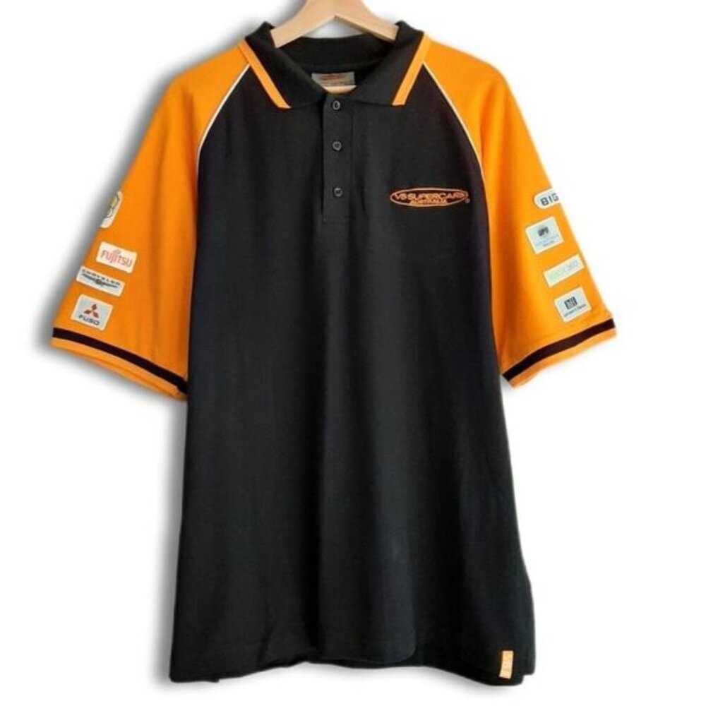 V8 SUPERCARS = Race Gear Official Merchandise Short Sleeve Polo Top Mens Sz XL